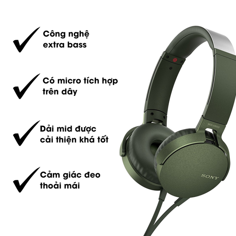 Tai Nghe Sony Extra Bass MDR-XB550AP - Tai nghe chính hãng