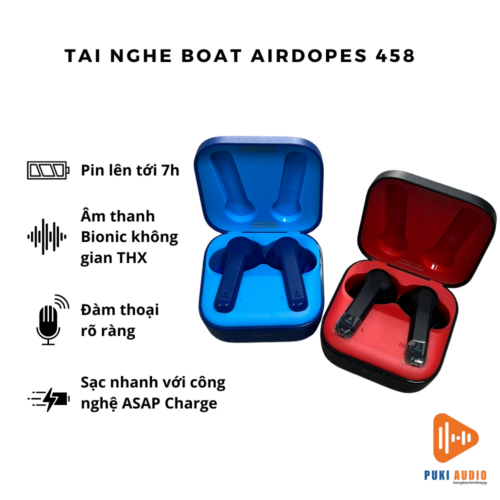 Tai nghe Bluetooth BOAT Airdopes 458
